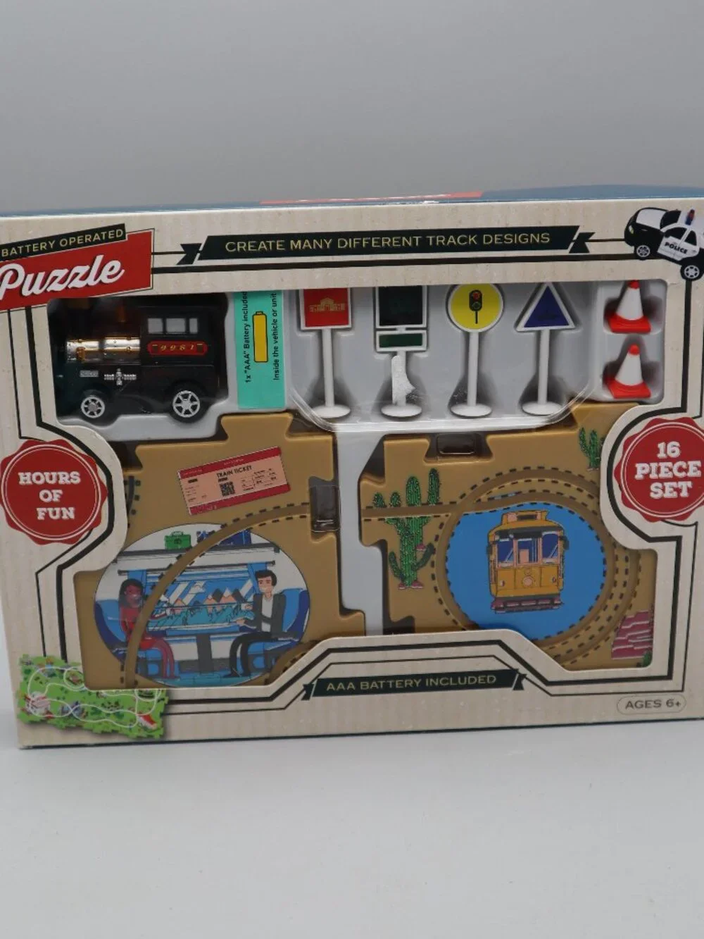 Battery Operated 16 Piece Train Puzzle Set Ages 6+ PVST-24-2945